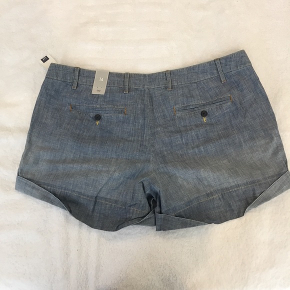 NWT Gap Woven Chambray Shorts - Picture 2 of 4